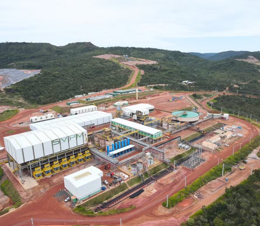 Usina de mineradora Serra Verde, no norte de Golás. Empresa, controladas por fundos americanos, é a única que produz terras-raras no Brasil.