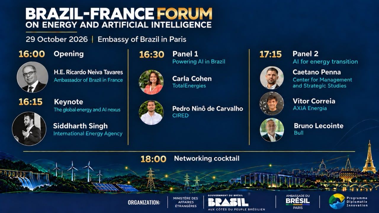 Energia limpa é o principal trunfo do Brasil na inteligência artificial, defende diretor do CGEE em fórum Brasil-França